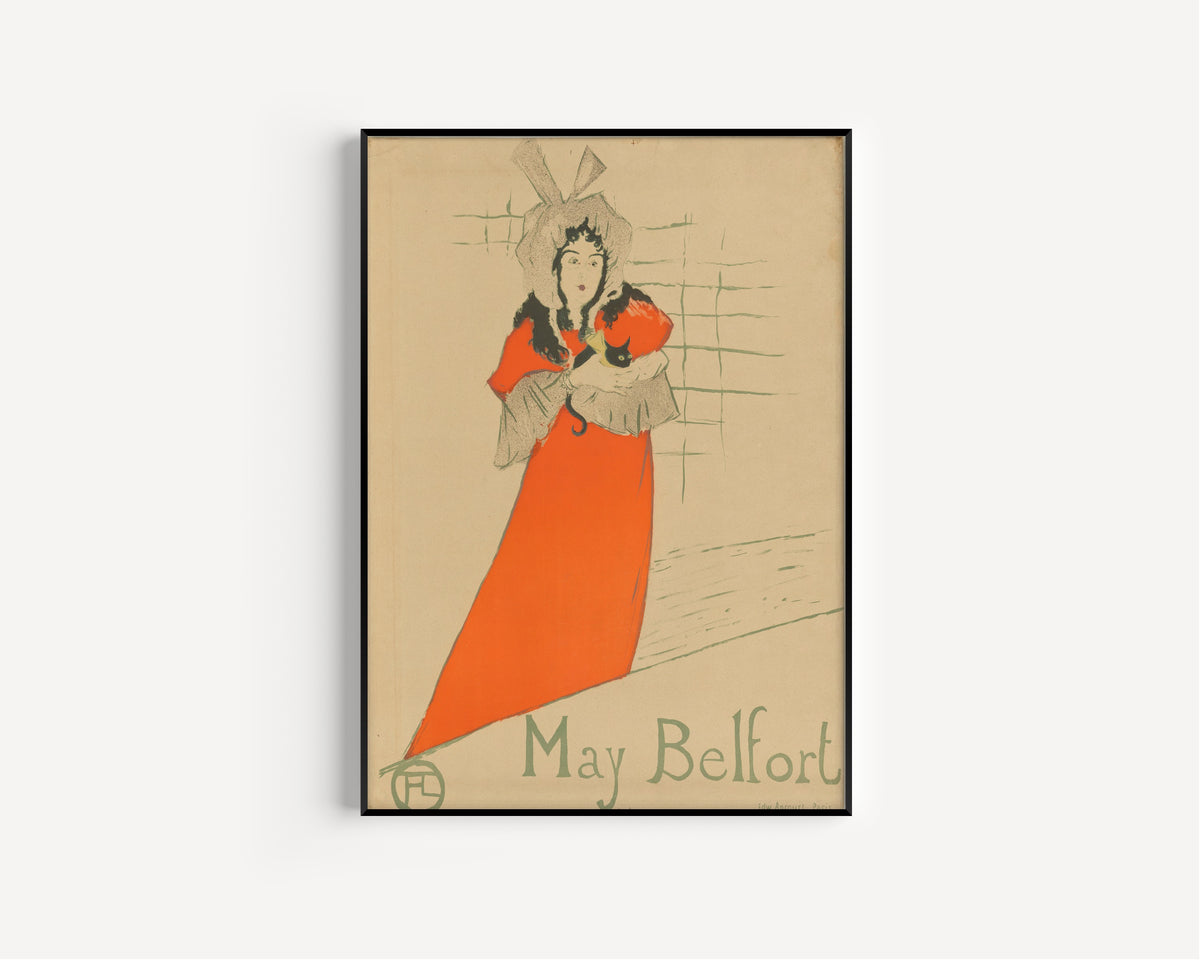 Henri de Toulouse-Lautrec — May Belfort with a Cat | Vintage Poster Print