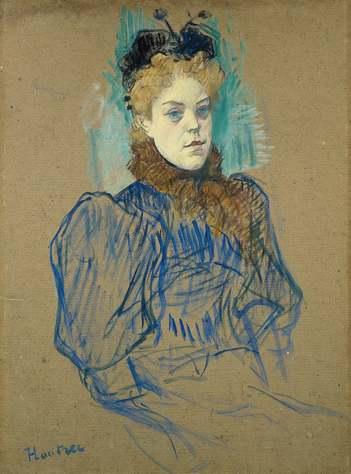 Henri de Toulouse-Lautrec — May Milton (Portrait in a Blue Dress) | Fine Art Print
