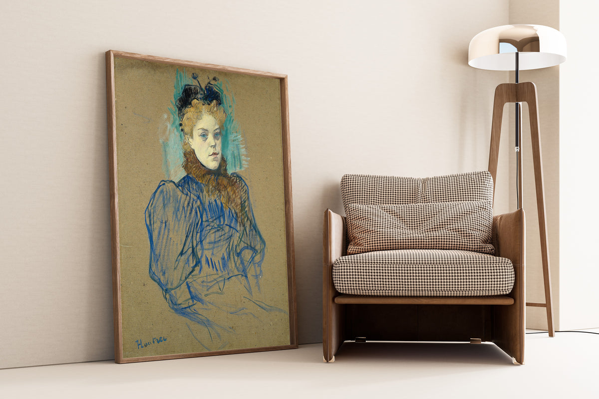 Henri de Toulouse-Lautrec — May Milton (Portrait in a Blue Dress) | Fine Art Print
