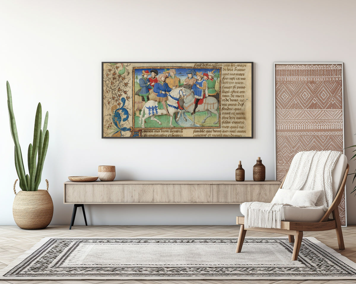 Master of Girart de Roussillon — Meeting of Achilles and Hector | Illuminated Manuscript Print
