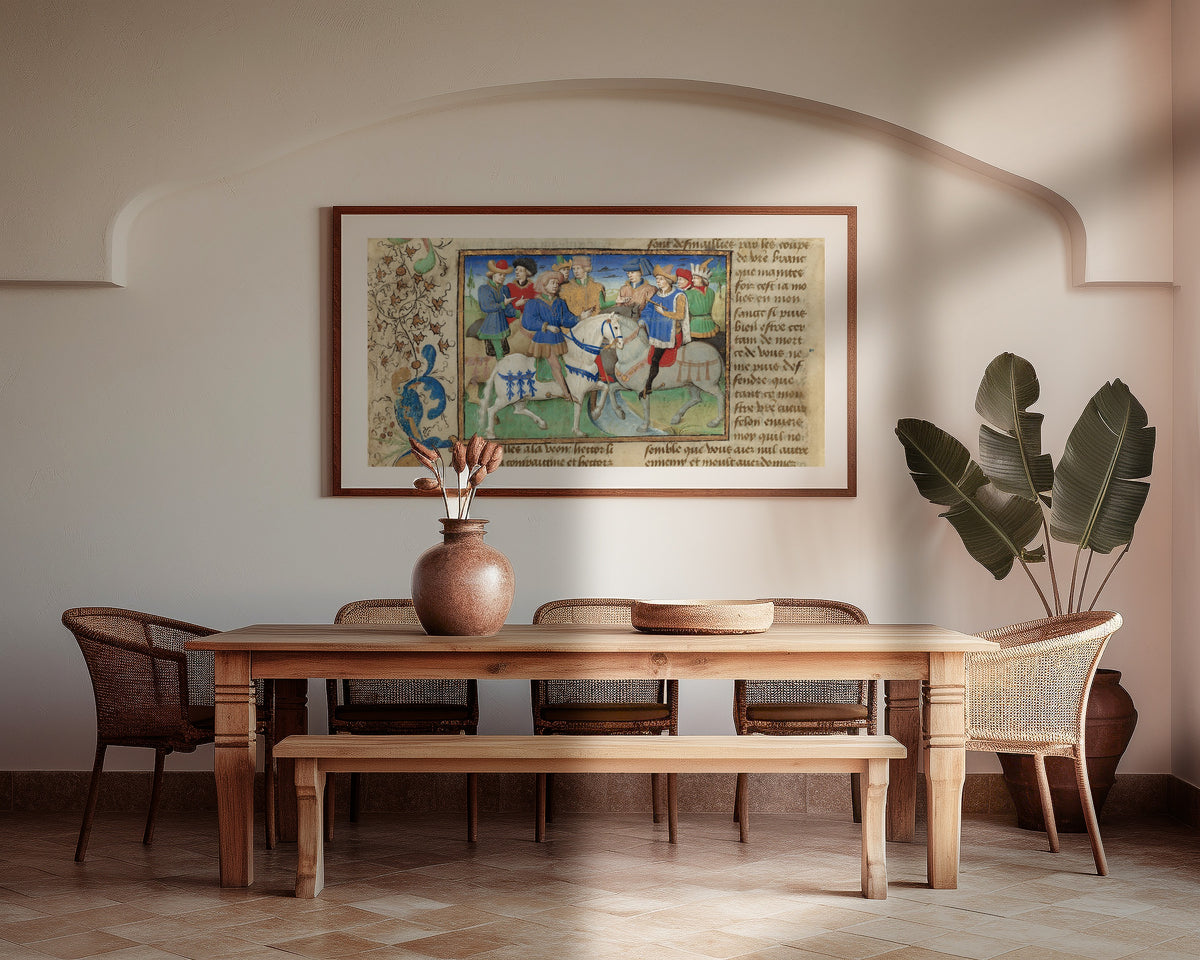 Master of Girart de Roussillon — Meeting of Achilles and Hector | Illuminated Manuscript Print