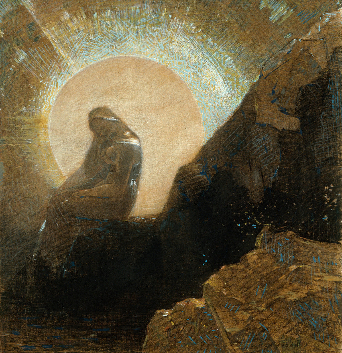 Odilon Redon — Melancholy | Symbolist Art Print
