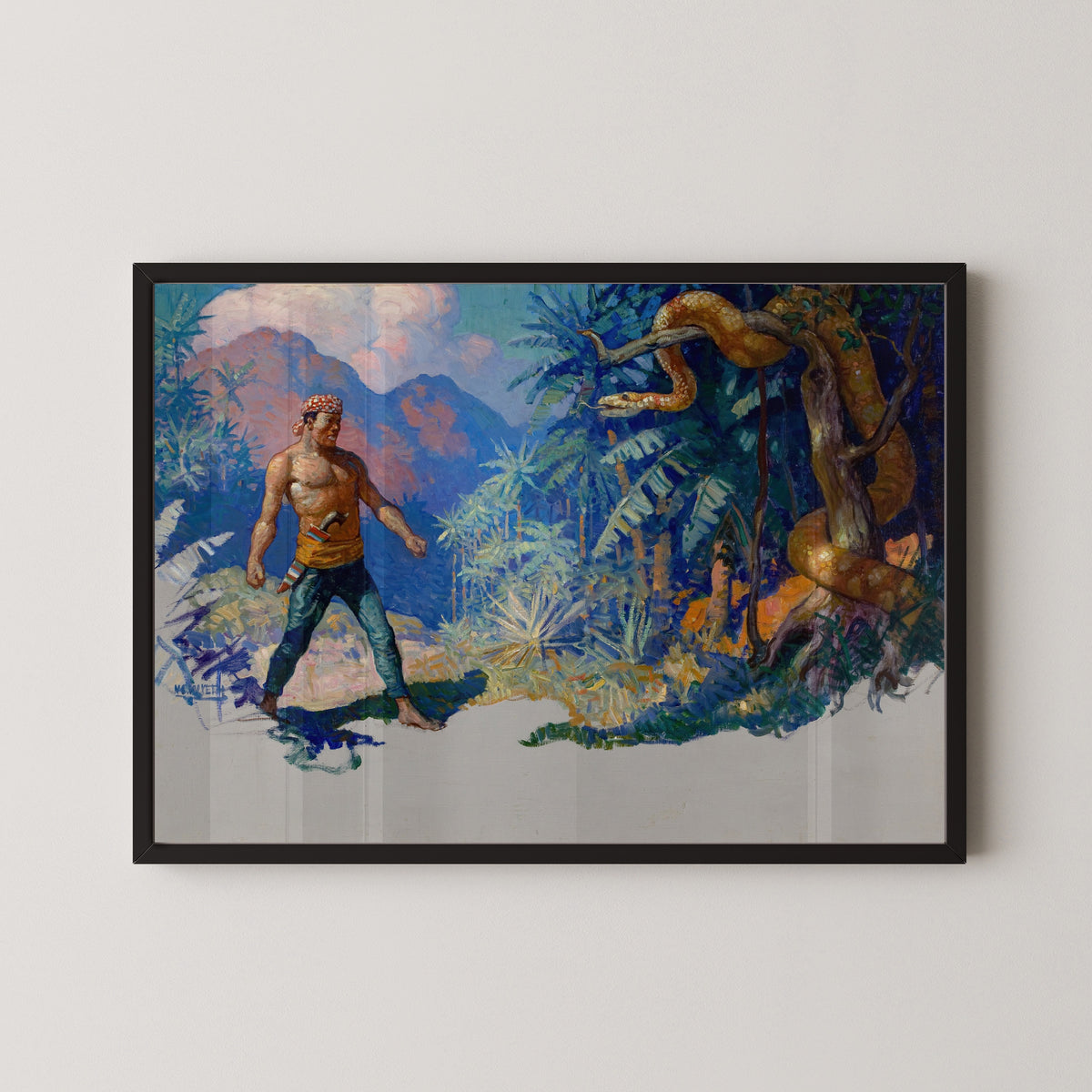 N. C. Wyeth — Memgumban Gets the Idea | Illustration Art Print