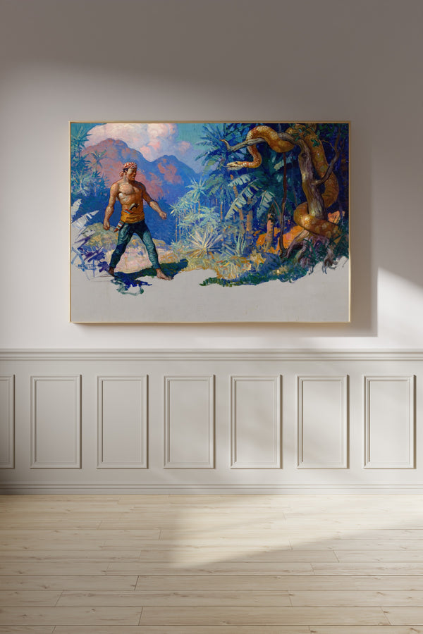 N. C. Wyeth — Memgumban Gets the Idea | Illustration Art Print