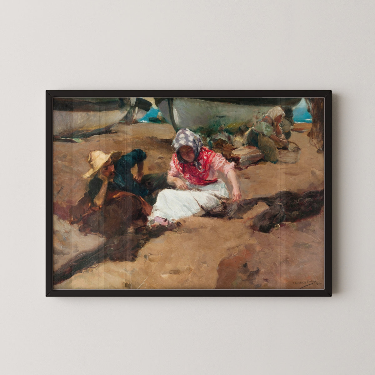 Joaquín Sorolla — Mending the Net (Componiendo la red) | Fine Art Print