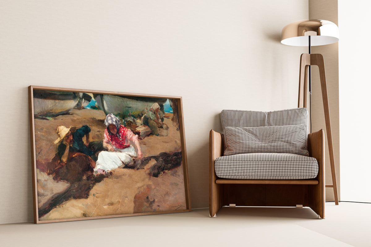 Joaquín Sorolla — Mending the Net (Componiendo la red) | Fine Art Print
