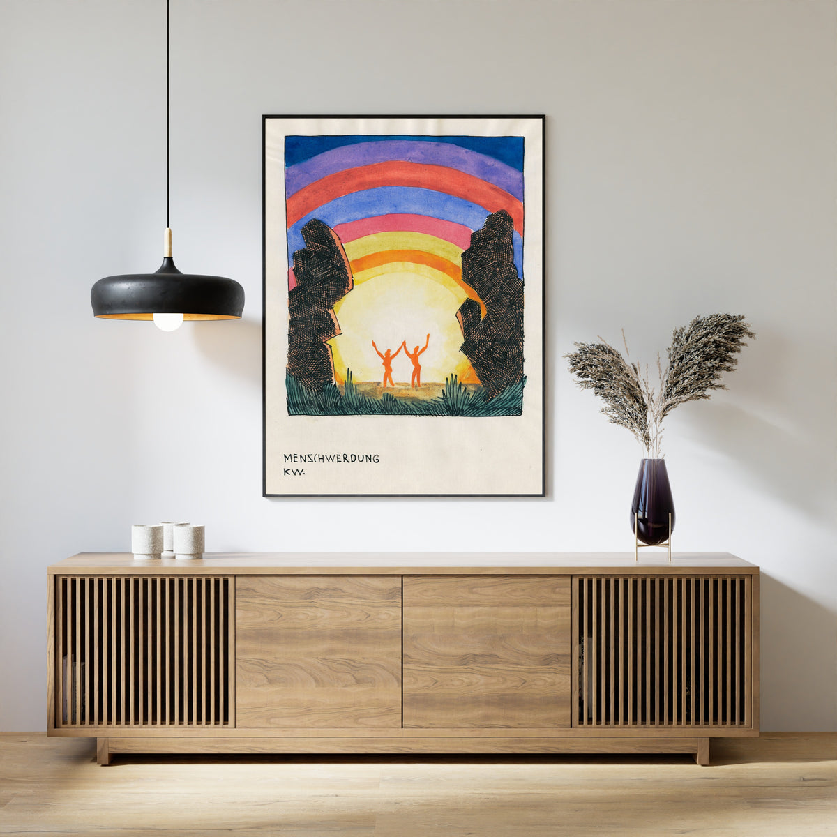 Karl Wiener — Menschwerdung (Becoming Human) | Surreal Art Print