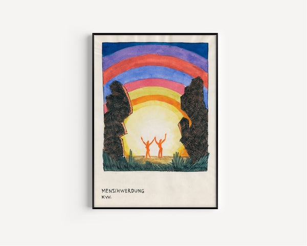 Karl Wiener — Menschwerdung (Becoming Human) | Surreal Art Print