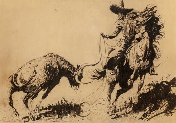 Edward Borein — Mexican Steer on the Prod | Western Art Print