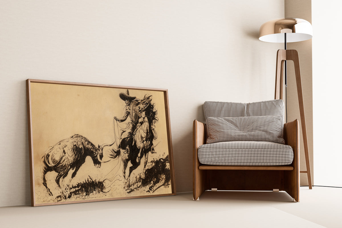 Edward Borein — Mexican Steer on the Prod | Western Art Print