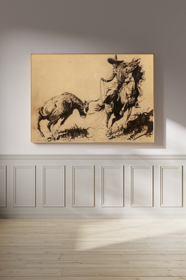Edward Borein — Mexican Steer on the Prod | Western Art Print