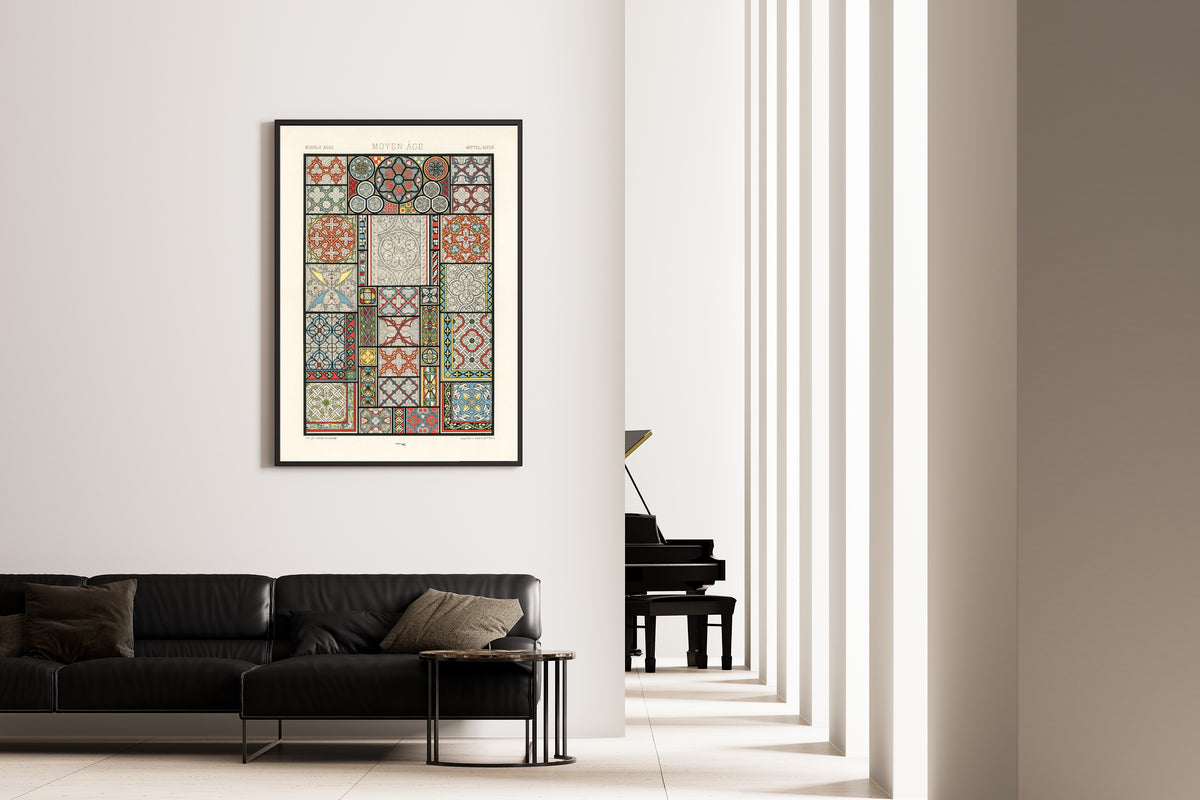 Auguste Racinet — Middle Ages (L'Ornement Polychrome plate) | Chromolithograph Print