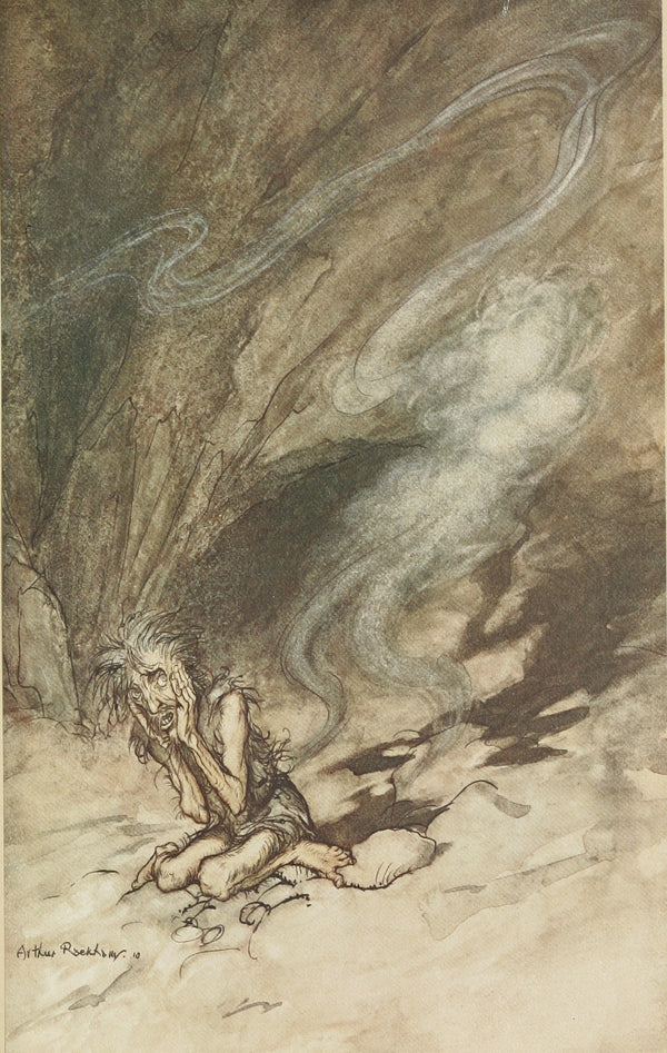 Arthur Rackham — Mime Writhes Under the Lashes He Receives | Wagner Illustration Print