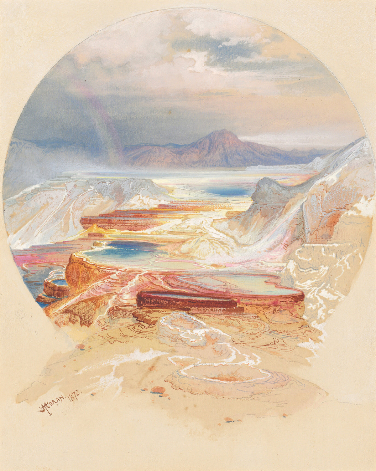 Thomas Moran — Minerva Terrace, Yellowstone | Landscape Fine Art Print