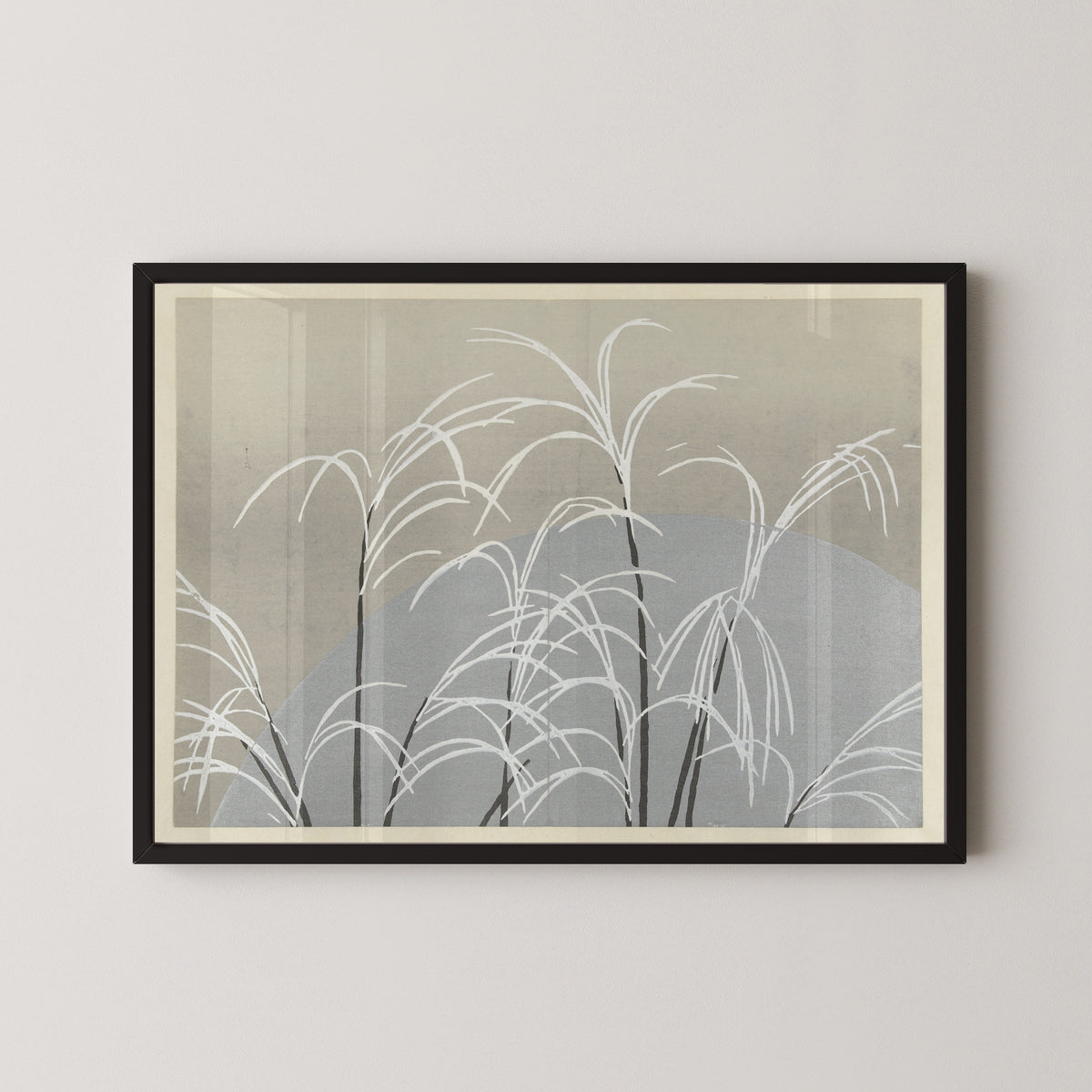 Kamisaka Sekka — Moon and Grasses | Japanese Woodblock Print