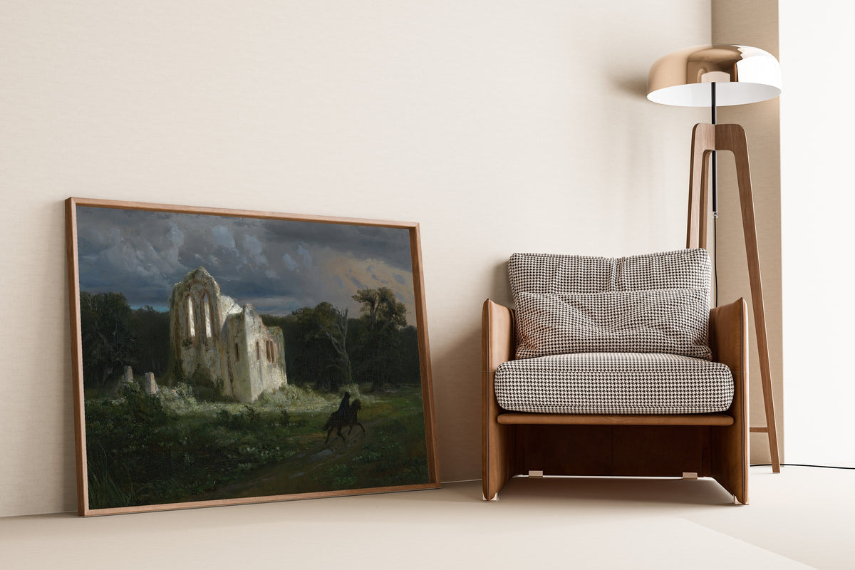Arnold Böcklin — Moonlit Landscape with Ruin | Landscape Fine Art Print