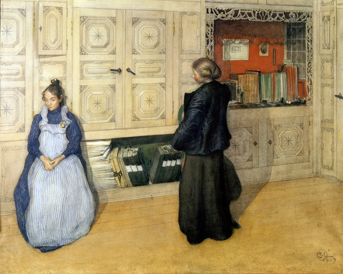 Carl Larsson — Mother and Daughter | Swedish Watercolour Print