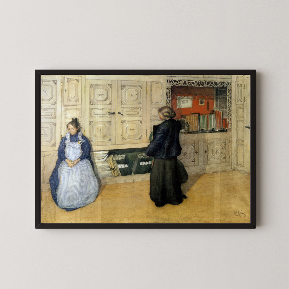 Carl Larsson — Mother and Daughter | Swedish Watercolour Print