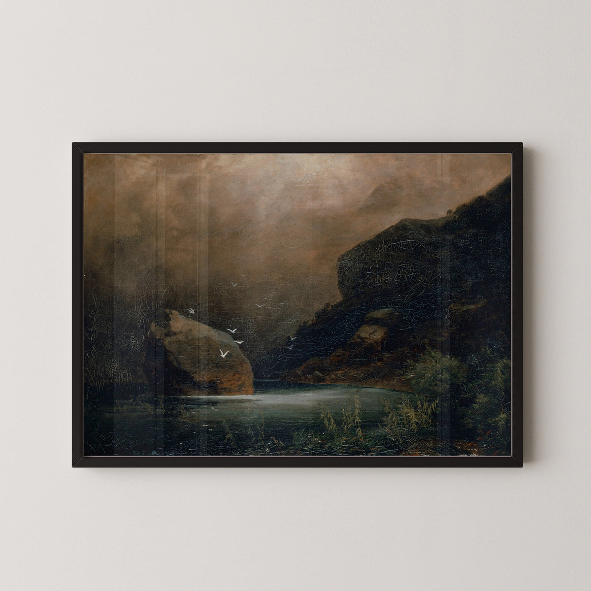 Arnold Böcklin — Mountain Lake with Seagulls | Landscape Fine Art Print