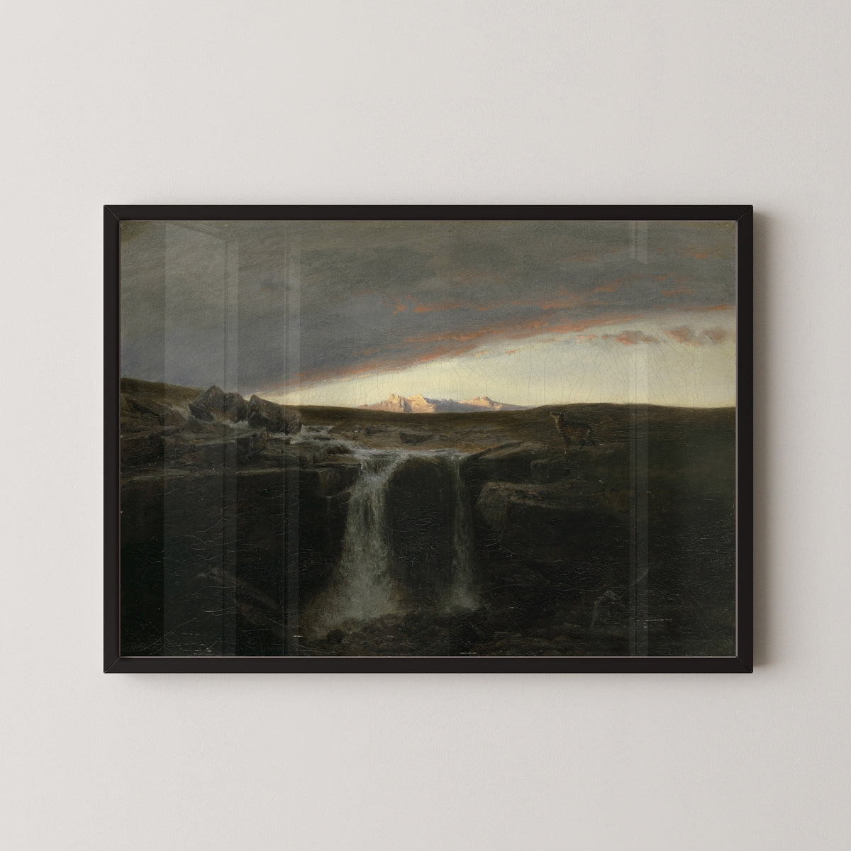 Arnold Böcklin — Mountain Landscape with Waterfall | Landscape Fine Art Print