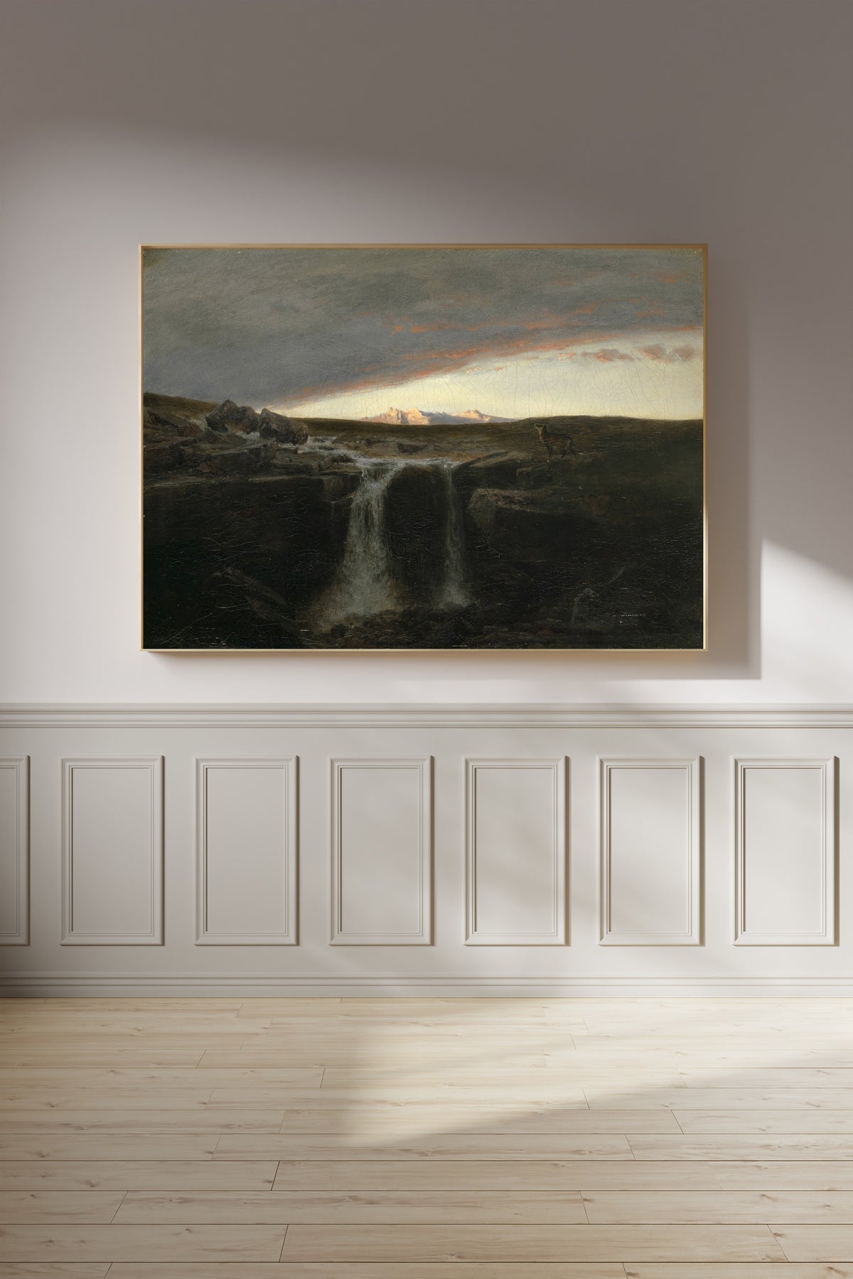 Arnold Böcklin — Mountain Landscape with Waterfall | Landscape Fine Art Print