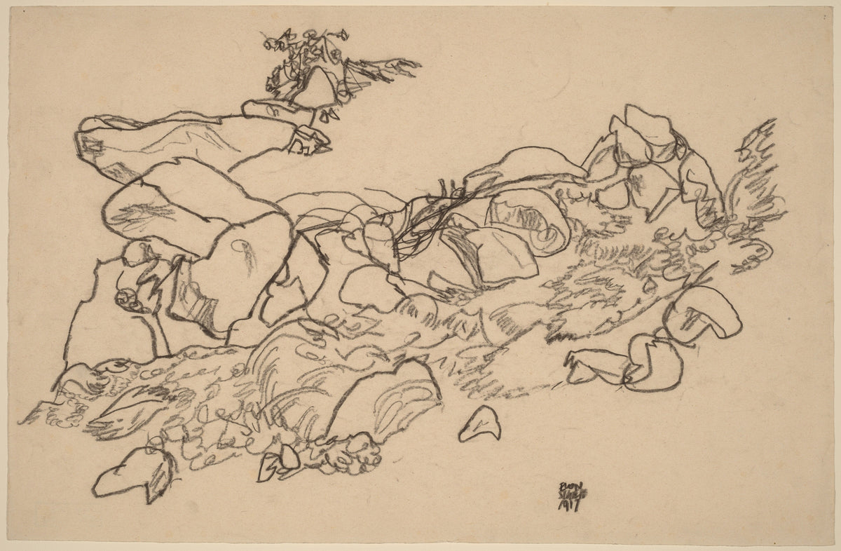 Egon Schiele — Mountain Stream | Expressionist Fine Art Print