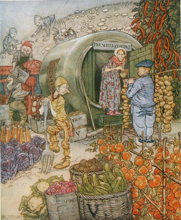 Arthur Rackham — Mr. and Mrs. Vinegar at Home | Fairy Tale Illustration Print