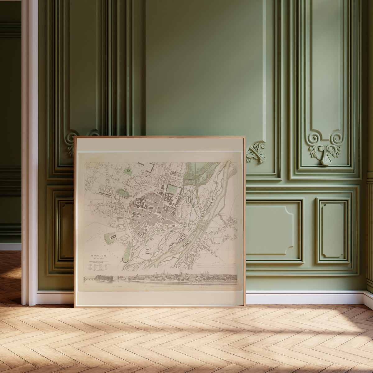 Society for the Diffusion of Useful Knowledge — Munich | Antique City Plan Print