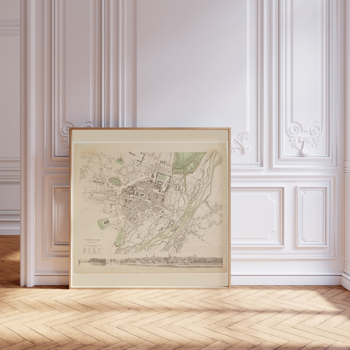 Society for the Diffusion of Useful Knowledge — Munich | Antique City Plan Print