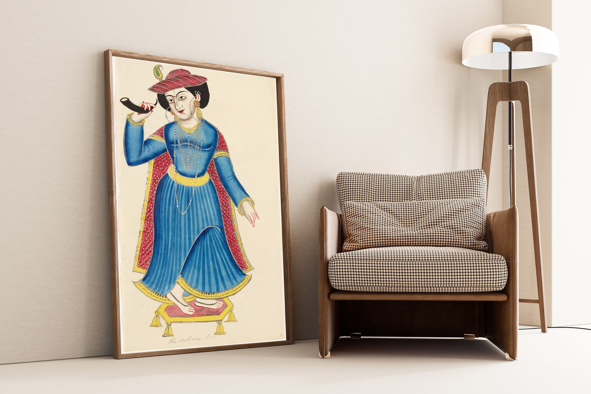Kalighat painter — Musician | Kalighat Painting Print