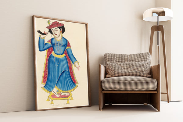 Kalighat painter — Musician | Kalighat Painting Print