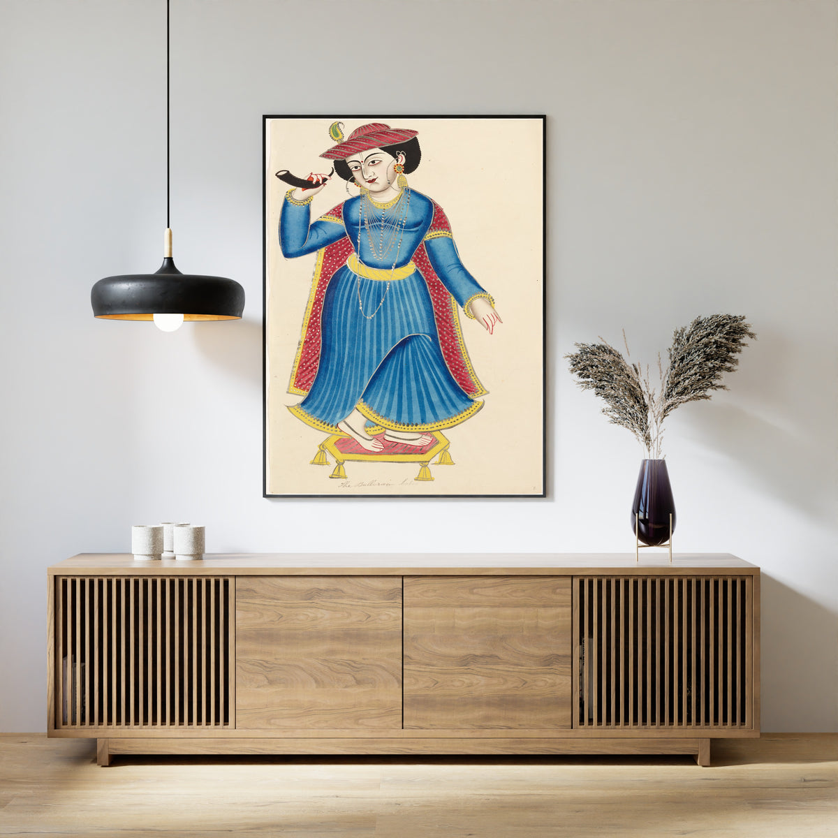 Kalighat painter — Musician | Kalighat Painting Print