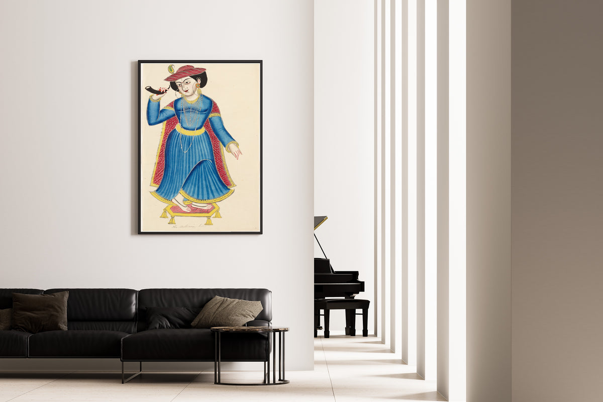 Kalighat painter — Musician | Kalighat Painting Print