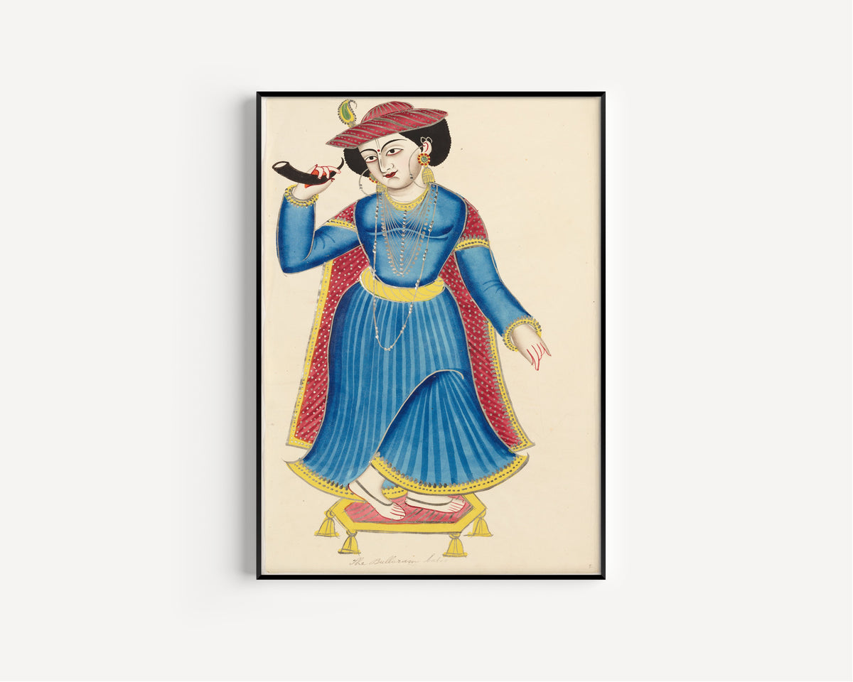 Kalighat painter — Musician | Kalighat Painting Print