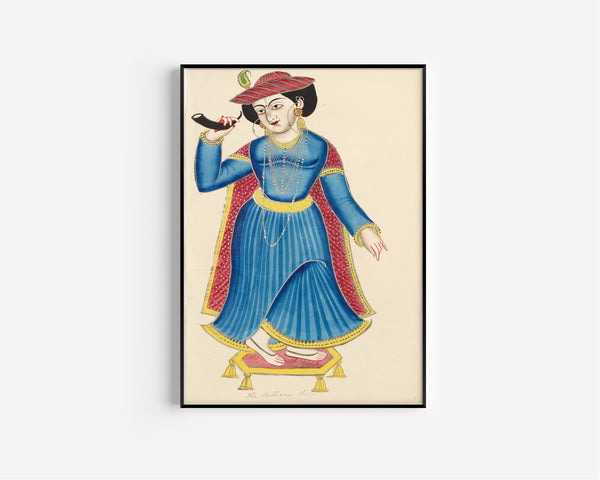 Kalighat painter — Musician | Kalighat Painting Print