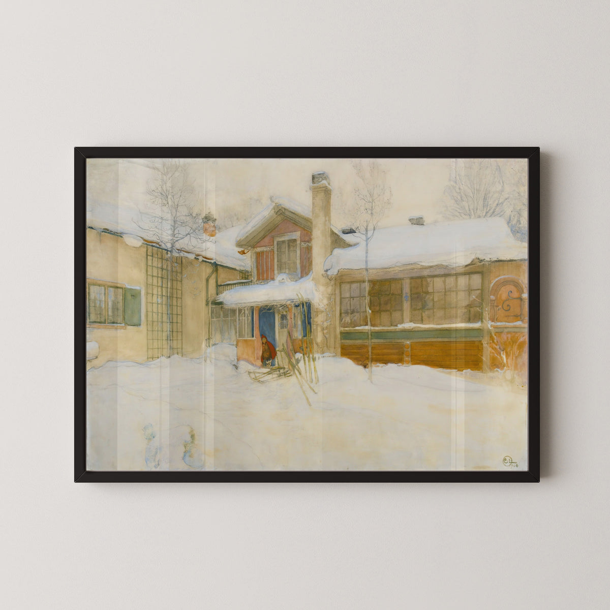 Carl Larsson — My Country Cottage in Winter, Sundborn | Swedish Watercolour Print