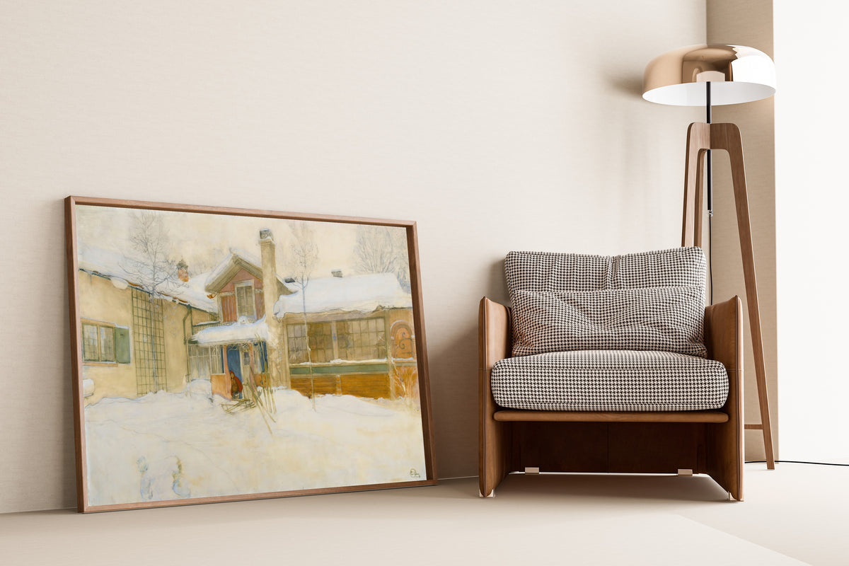 Carl Larsson — My Country Cottage in Winter, Sundborn | Swedish Watercolour Print
