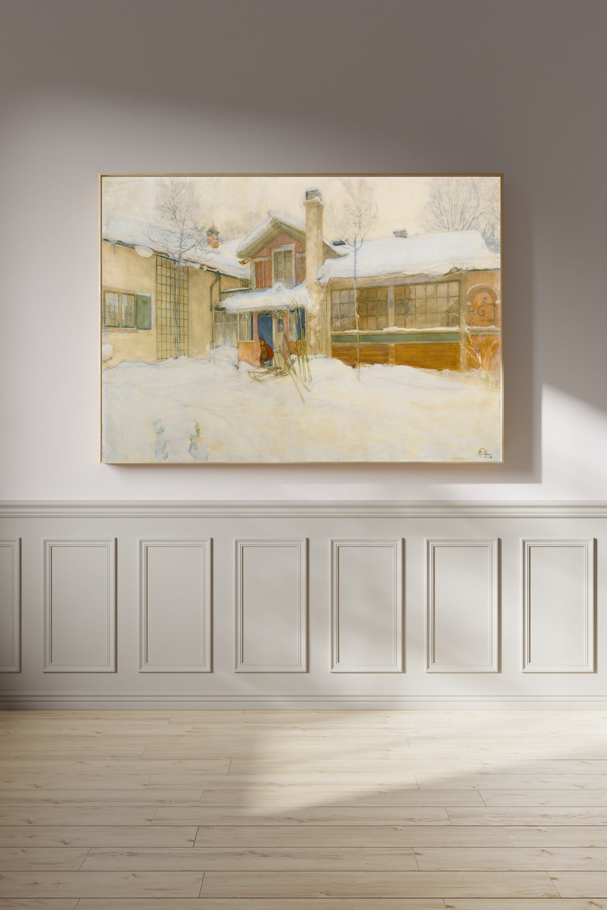 Carl Larsson — My Country Cottage in Winter, Sundborn | Swedish Watercolour Print