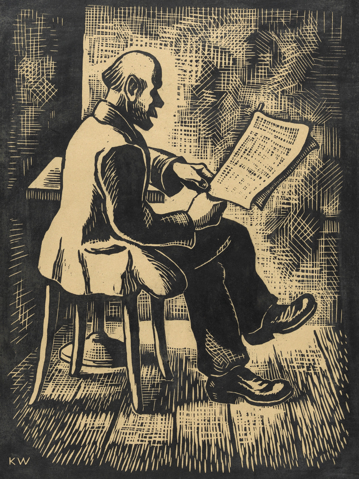 Karl Wiener — Nachher (Afterwards) | Modernist Illustration Print