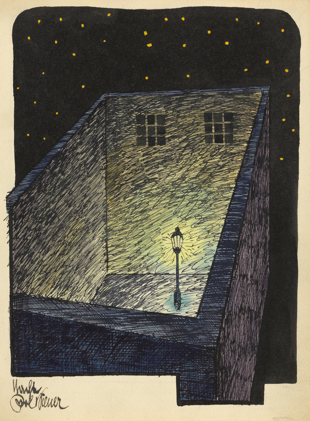 Karl Wiener — Nacht (Night) | Expressionist Art Print
