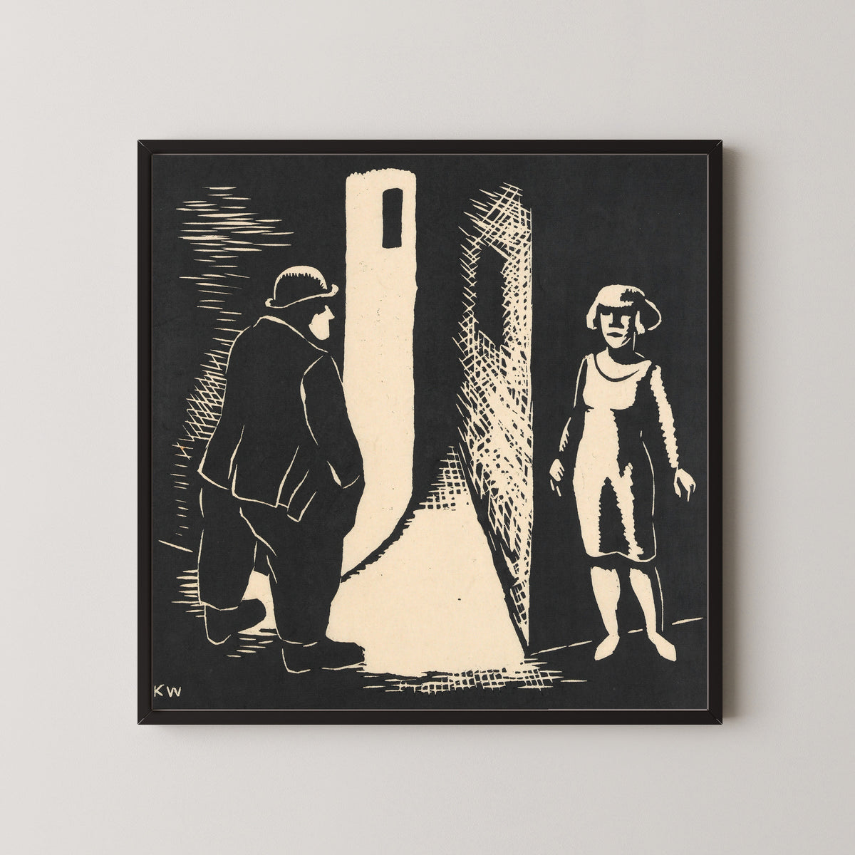 Karl Wiener — Nachts (At Night) | Modernist Illustration Print