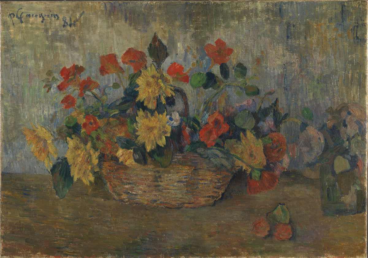 Paul Gauguin — Nasturtiums and Dahlias in a Basket | Fine Art Print