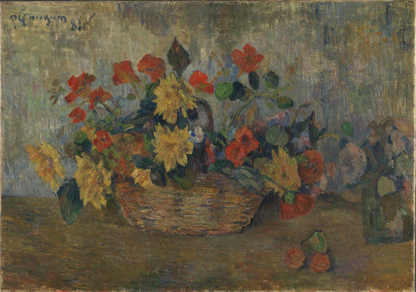 Paul Gauguin — Nasturtiums and Dahlias in a Basket | Fine Art Print