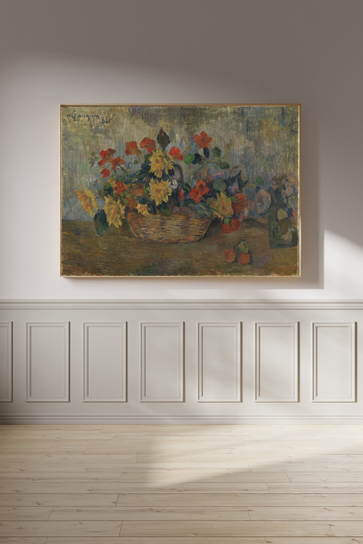 Paul Gauguin — Nasturtiums and Dahlias in a Basket | Fine Art Print