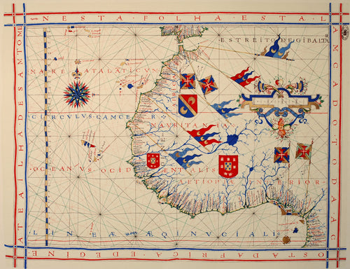Fernão Vaz Dourado — Nautical Chart of West Africa (Vaz Dourado Atlas) | Manuscript Nautical Chart Print