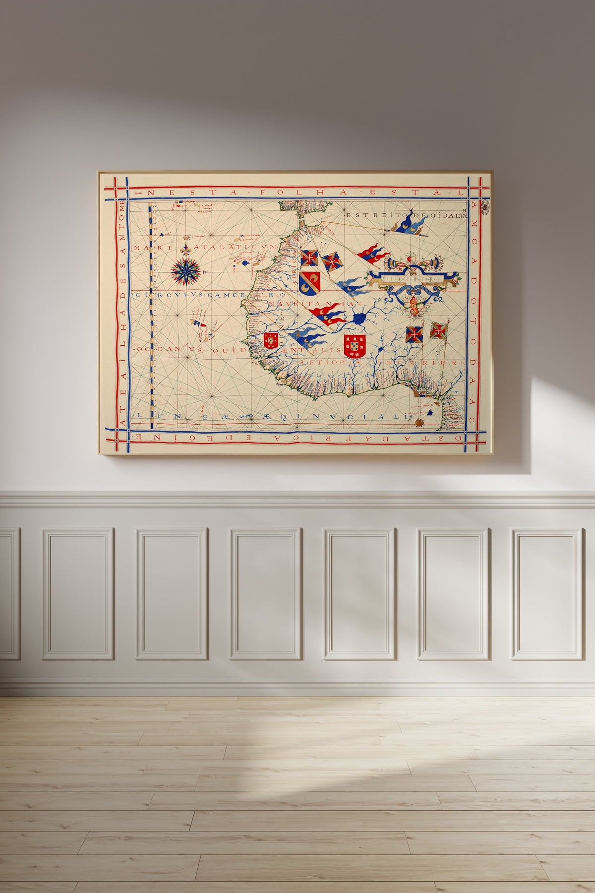 Fernão Vaz Dourado — Nautical Chart of West Africa (Vaz Dourado Atlas) | Manuscript Nautical Chart Print