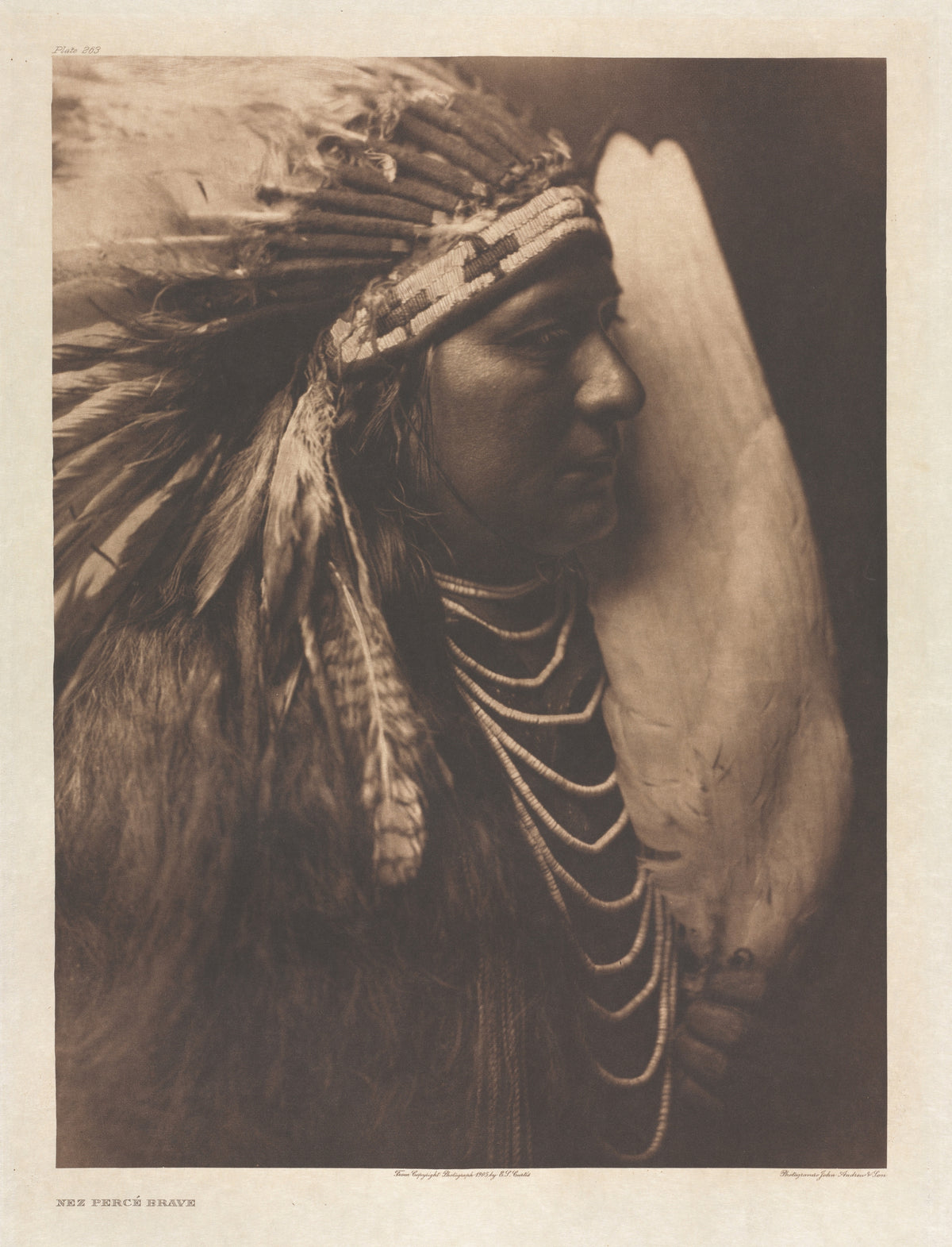 Edward S. Curtis — Nez Percé Brave | Vintage Photograph Print