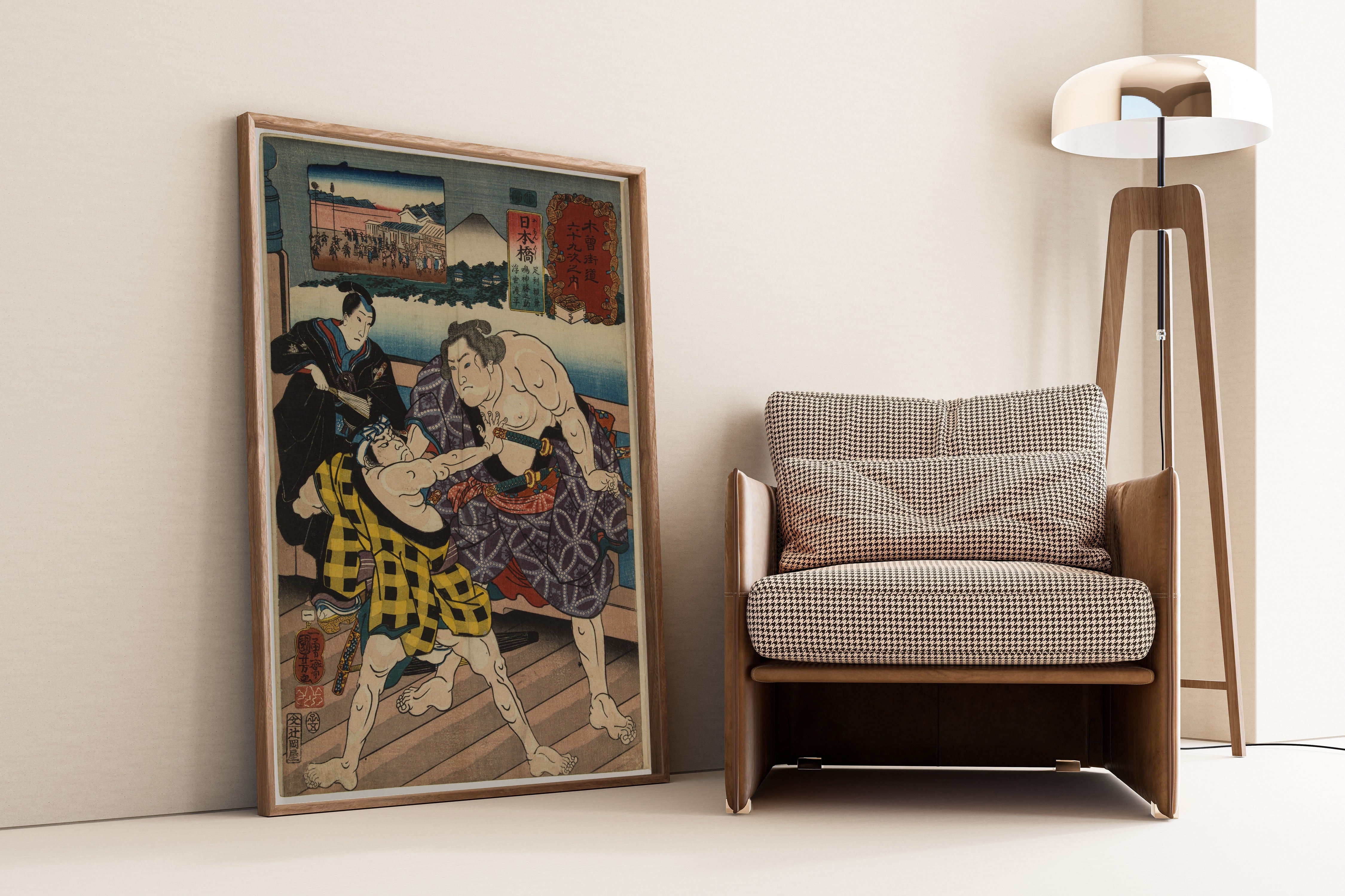 Utagawa Kuniyoshi — Nihonbashi — Ashikaga Yorikane | Japanese Woodblock Print (Ukiyo-e)