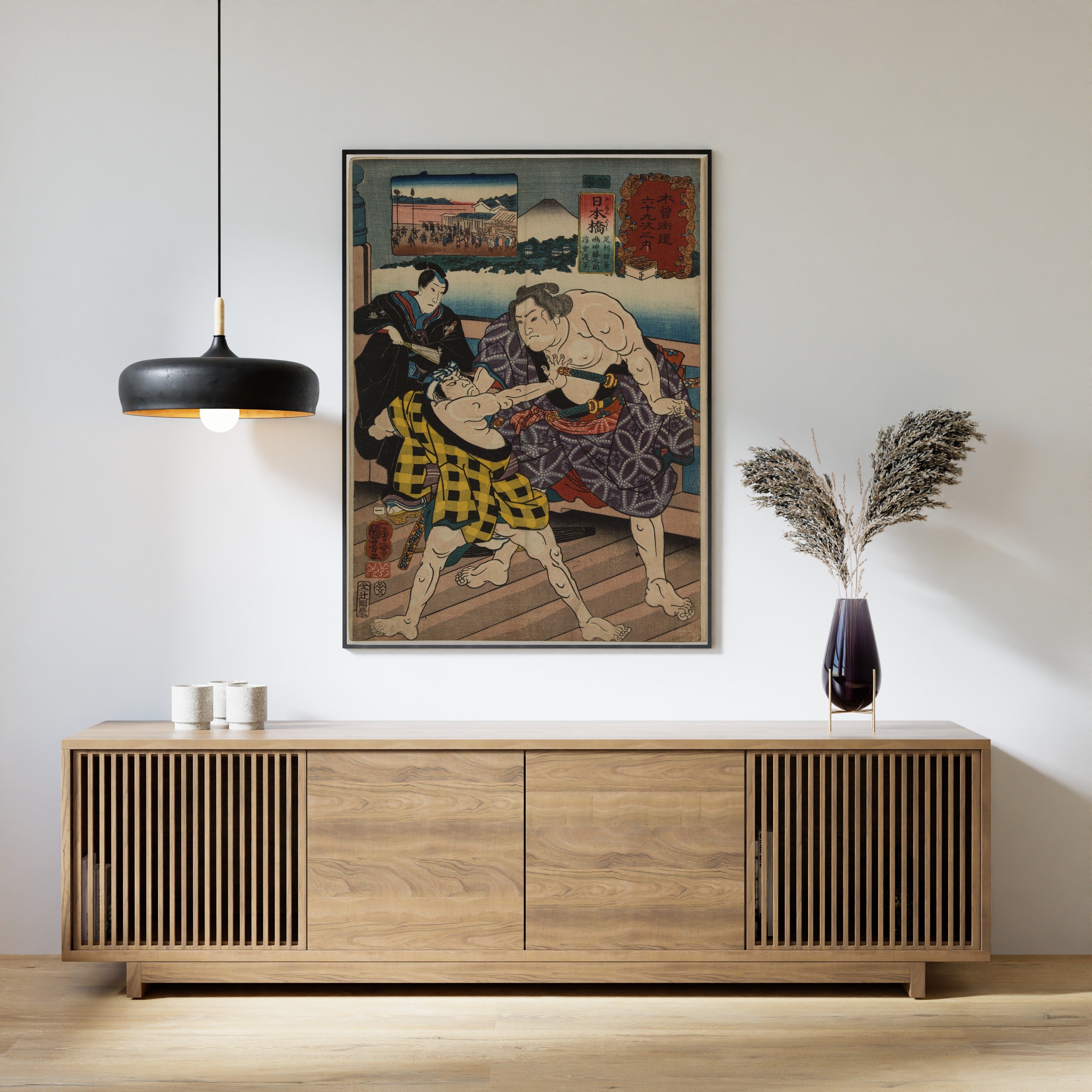 Utagawa Kuniyoshi — Nihonbashi — Ashikaga Yorikane | Japanese Woodblock Print (Ukiyo-e)