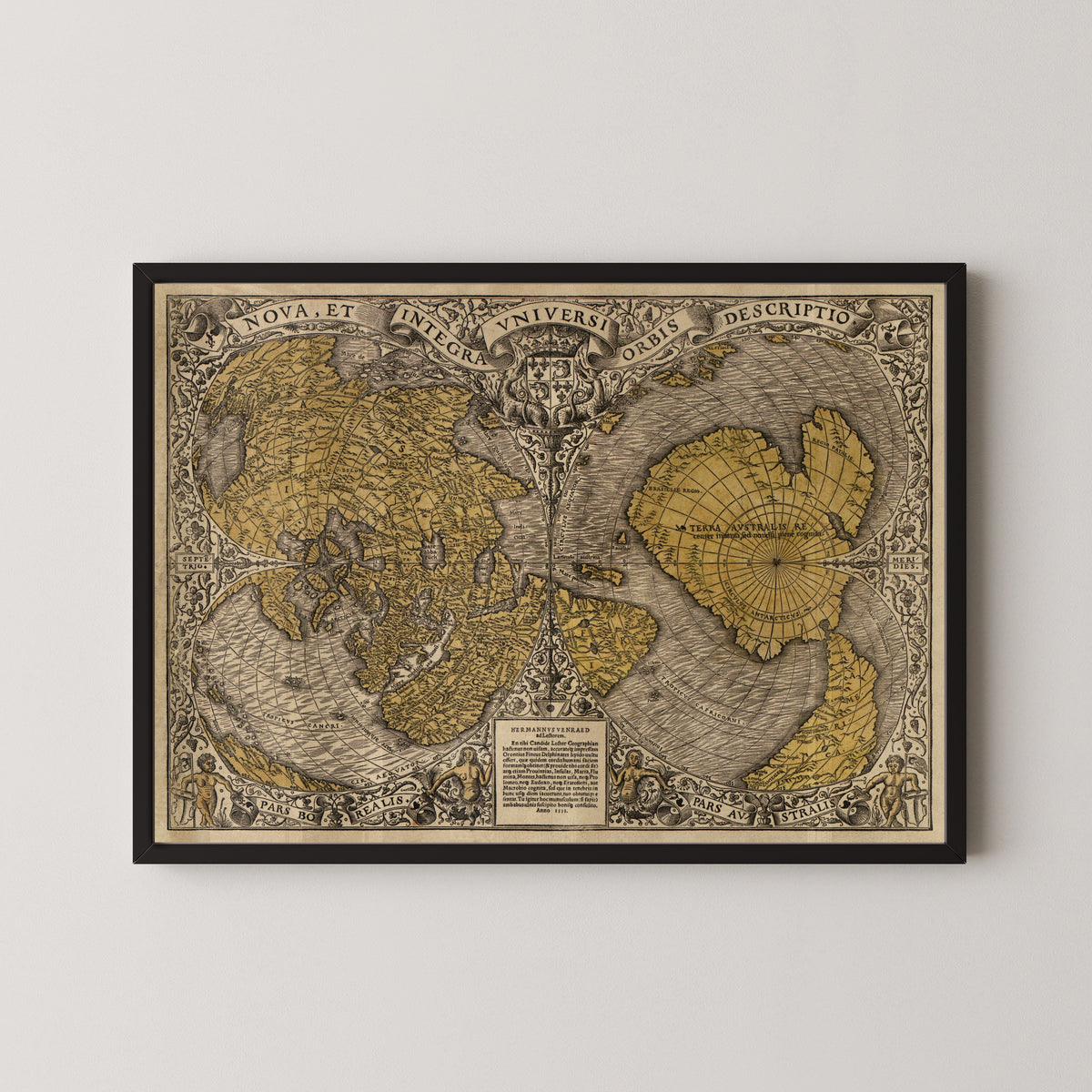 Oronce Finé — Nova et Integra Universi Orbis Descriptio | Antique World Map Print